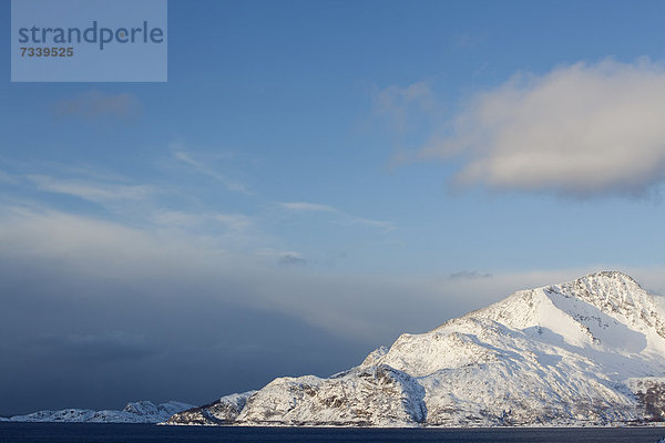 Grotfjord im Winter  Tromsö  Norwegen  Europa
