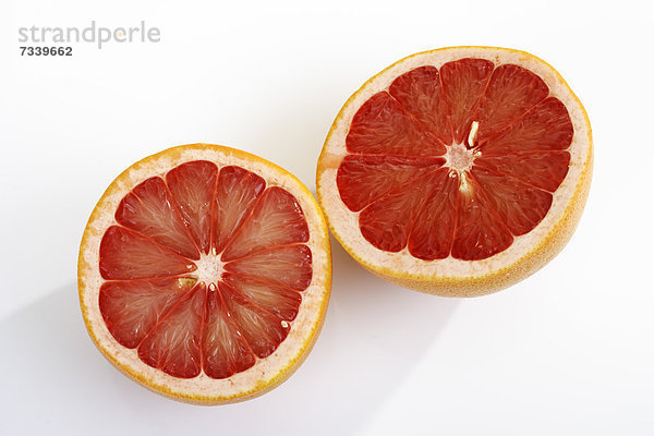 Grapefruit Ruby  zwei Hälften