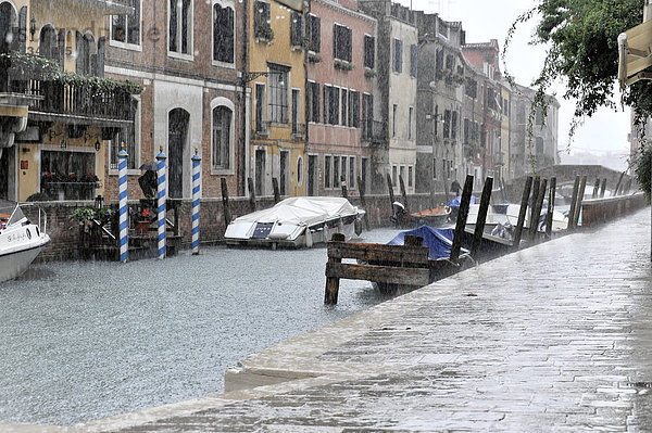 Europa Regen Venetien Italien