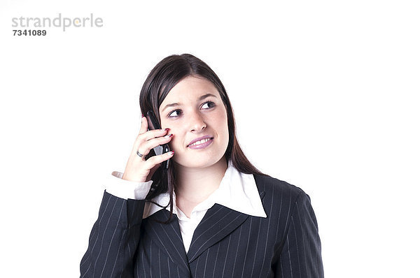 Geschäftsfrau beim Telefonieren  freundlich