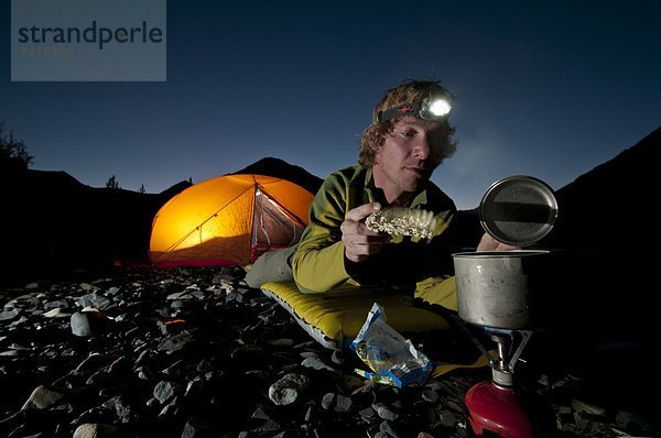 Abendessen  kochen  Nacht  camping  Colorado