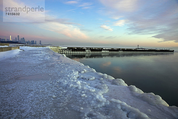 Küste  See  gefroren  Michigan