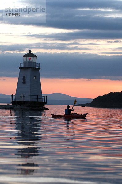 Frau  Sonnenuntergang  See  Kajak  Vermont