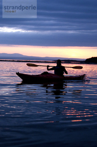 Frau  Sonnenuntergang  See  Kajak  Vermont