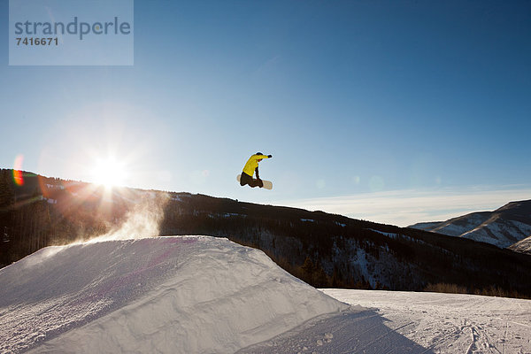 Snowboardfahrer  Himmel  Dämmerung