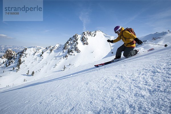 Skifahrer  Skisport  1  Telemark