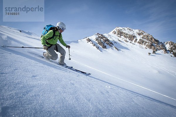 Skifahrer  drehen  Produktion  1  hart  Telemark