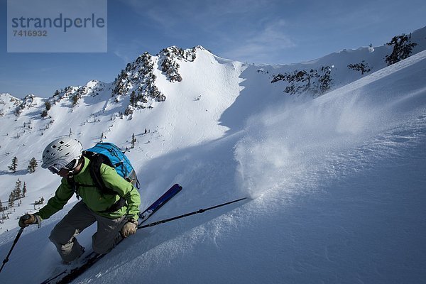 Skifahrer  drehen  Produktion  1  hart  Telemark