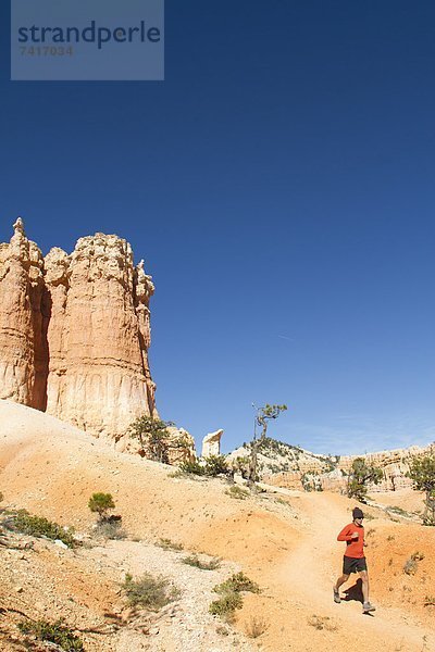 Mann  rennen  jung  Bryce Canyon Nationalpark  Schlucht