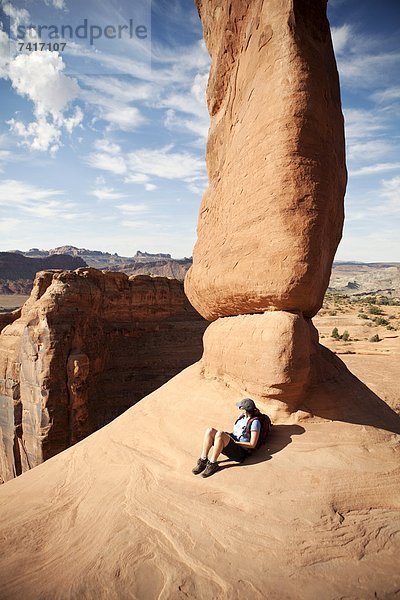 ruhen  Brücke  wandern  zart  Utah