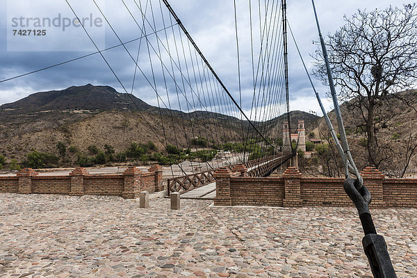Sucre-Hängebrücke  Bolivien  Südamerika  Amerika