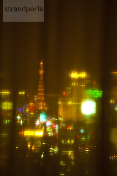 Nacht  Großstadt  Ansicht  Bewegungsunschärfe  Las Vegas
