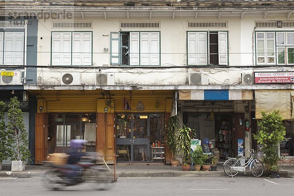 Bangkok  Hauptstadt  fahren  frontal  Nostalgie  Laden  Motorrad  Südostasien  Asien  Thailand