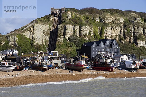 hoch  oben  Europa  Strand  heben  Großbritannien  angeln  Zeichnung  schnell reagieren  England  Sussex