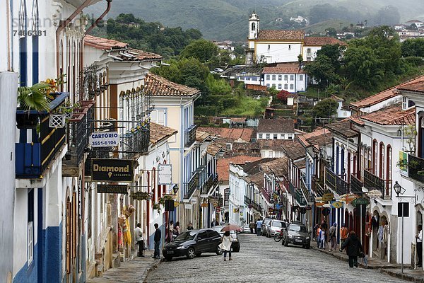 Städtisches Motiv  Städtische Motive  Straßenszene  Straßenszene  Gebäude  UNESCO-Welterbe  Brasilien  Minas Gerais  Südamerika