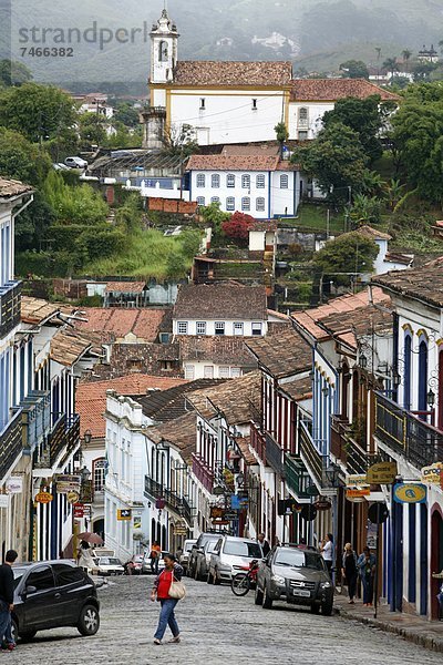 Städtisches Motiv  Städtische Motive  Straßenszene  Straßenszene  Gebäude  UNESCO-Welterbe  Brasilien  Minas Gerais  Südamerika