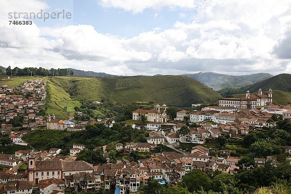 über  Großstadt  Ansicht  UNESCO-Welterbe  Brasilien  Minas Gerais  Südamerika