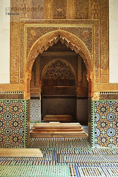 Nordafrika  Afrika  Marrakesch  Marokko  Saadier-Gräber  Saadier-Mausoleum