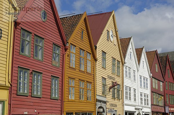 Europa Norwegen UNESCO-Welterbe Bergen Hordaland Skandinavien