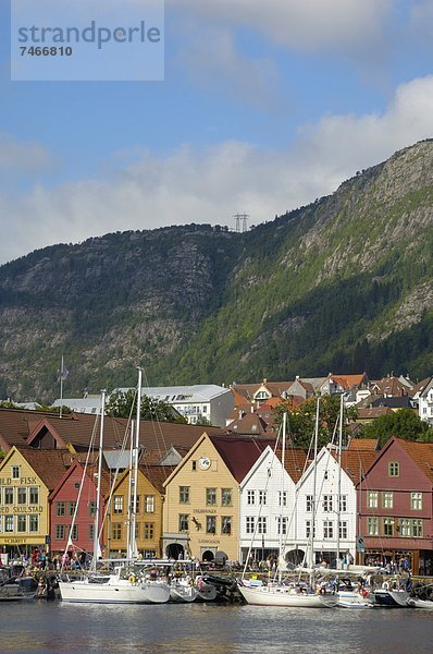 Europa Norwegen UNESCO-Welterbe Bergen Hordaland Skandinavien