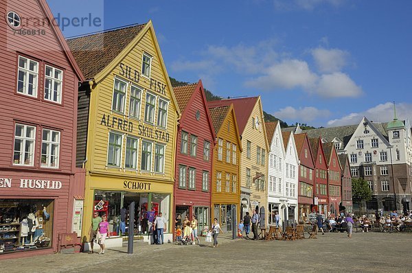 Europa Norwegen UNESCO-Welterbe Bergen Hordaland Skandinavien