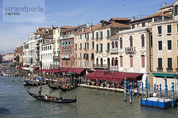 Europa  Gondel  Gondola  UNESCO-Welterbe  Venetien  Canale Grande  Italien  Venedig