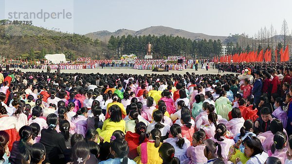 Fest  festlich  Demokratie  Jubiläum  Geburt  Korea  Präsident  April  Asien  Nordkorea