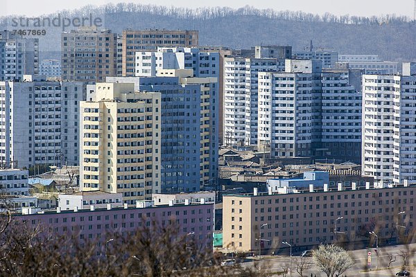 Demokratie Korea Asien Nordkorea Wohnhochhäuser