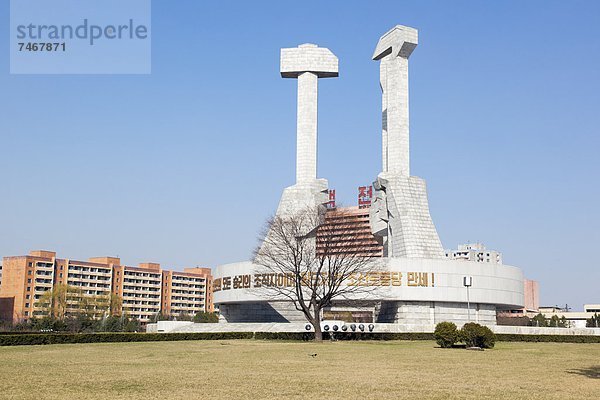 Party  arbeiten  Monument  Demokratie  Korea  Fundament  Gründung  Asien  Nordkorea