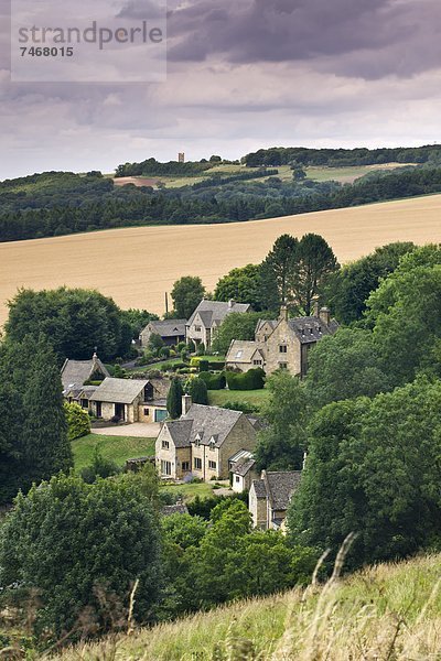 Europa  Großbritannien  Horizont  Ignoranz  Dorf  Cotswolds  Broadway  England  Worcestershire