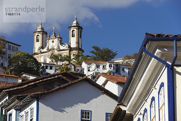 Gebäude  Kirche  Ansicht  Berg  UNESCO-Welterbe  Brasilien  Minas Gerais  Ouro Preto  Südamerika
