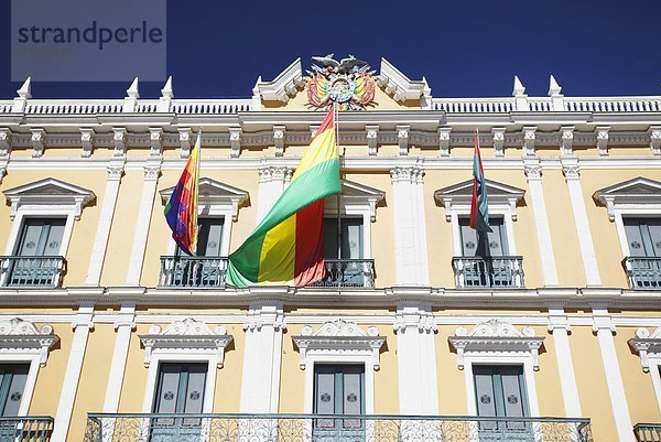 La Paz  Hauptstadt  Stadtplatz  Palast  Schloß  Schlösser  Präsident  Bolivien  La Paz  Südamerika