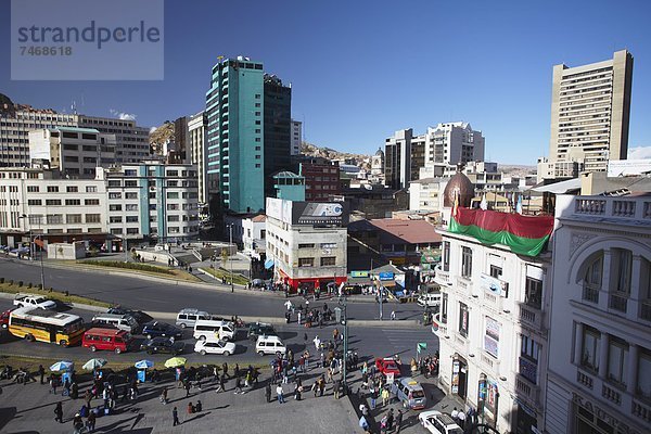 La Paz  Hauptstadt  Ansicht  Allee  Bolivien  La Paz  Südamerika
