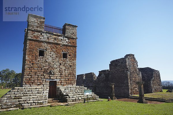 Ruine Aufgabe UNESCO-Welterbe Trinidad und Tobago Parana Paraguay Südamerika