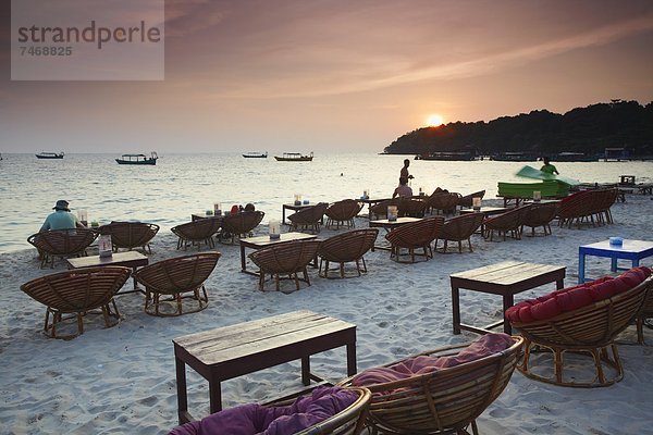 Strand  Restaurant  Südostasien  Vietnam  Asien  Kambodscha  Abenddämmerung  Sihanoukville