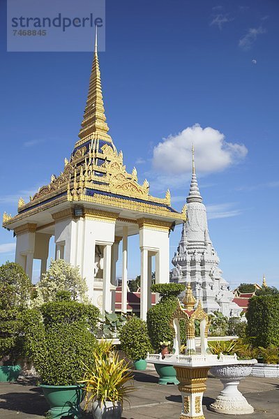 Phnom Penh  Hauptstadt  Monarchie  Palast  Schloß  Schlösser  Silber  Südostasien  Vietnam  Asien  Kambodscha  Pagode