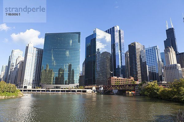 Vereinigte Staaten von Amerika  USA  Glas  folgen  fahren  Fluss  Kurve  Nordamerika  Chicago  Illinois