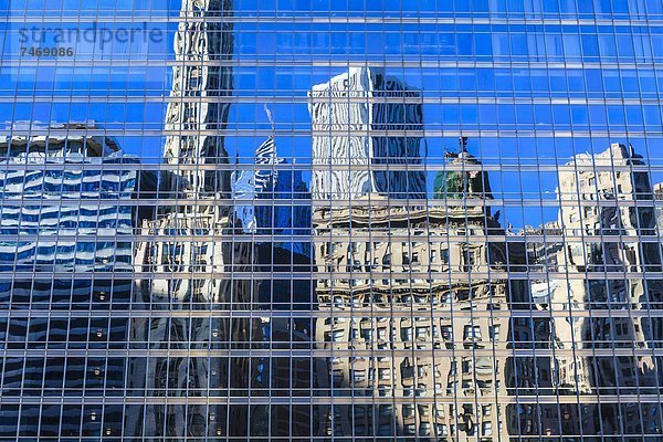 Vereinigte Staaten von Amerika  USA  Gebäude  fahren  Spiegelung  Nordamerika  Chicago  Illinois