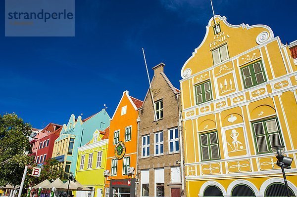 Niederländische Antillen Gebäude bunt Karibik Mittelamerika UNESCO-Welterbe Curacao niederländisch Willemstad