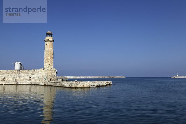 Hafen Europa Wand Leuchtturm Venetien Kreta Griechenland Griechische Inseln