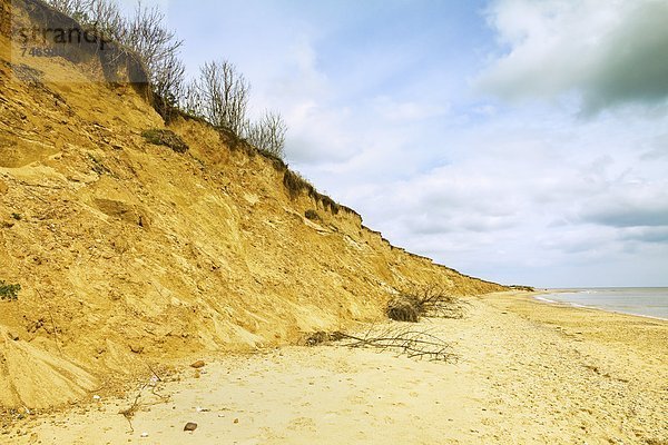 Europa  Großbritannien  Küste  Sand  rauh  Eis  Verlust  England  Erosion  Suffolk