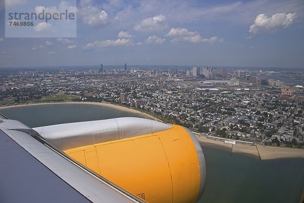 Vereinigte Staaten von Amerika  USA  Fenster  über  Passagier  Nordamerika  Neuengland  Ansicht  Flugzeug  Luftfahrzeug  Boston  Massachusetts