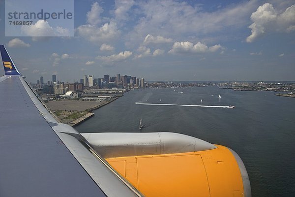 Vereinigte Staaten von Amerika  USA  Fenster  über  Passagier  Nordamerika  Neuengland  Ansicht  Flugzeug  Luftfahrzeug  Boston  Massachusetts