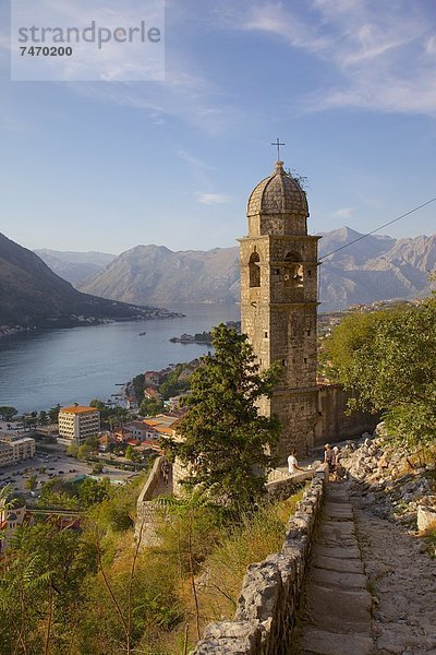 Europa  über  Stadt  Ansicht  Rettung  UNESCO-Welterbe  Kapelle  Kotor  Montenegro  alt