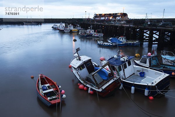 Hafen  Europa  Großbritannien  Boot  angeln  Yorkshire and the Humber  England