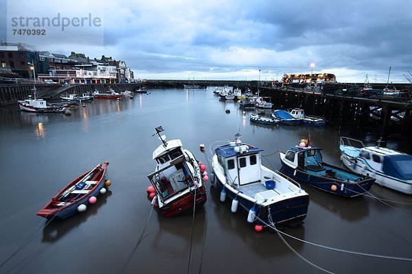 Hafen  Europa  Großbritannien  Boot  angeln  Yorkshire and the Humber  England