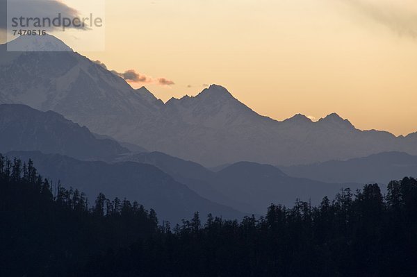Morgendämmerung  Ansicht  Himalaya  Asien  Nepal