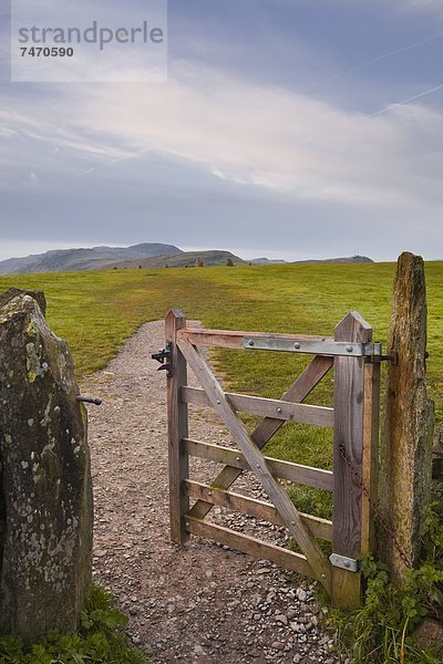 Nationalpark Europa Stein Großbritannien führen See Kreis Eingang Cumbria Ortsteil England