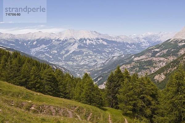 Frankreich Europa Berg Tal Provence - Alpes-Cote d Azur