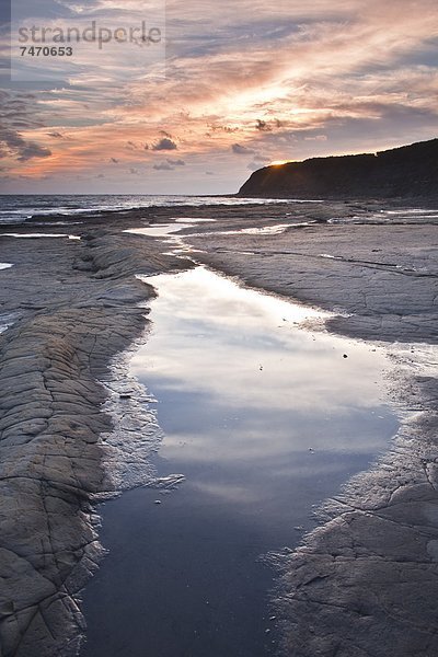 Europa  Sonnenuntergang  Großbritannien  Küste  UNESCO-Welterbe  Bucht  Dorset  England